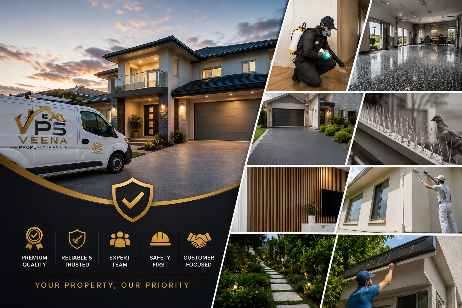 Veena Property Services team transforming properties